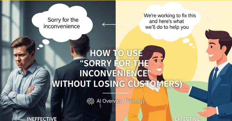 How to Use Sorry for the Inconvenience Without Losing Customers How to Use “Sorry for the Inconvenience” Without Losing Customers (AI Overview Friendly)